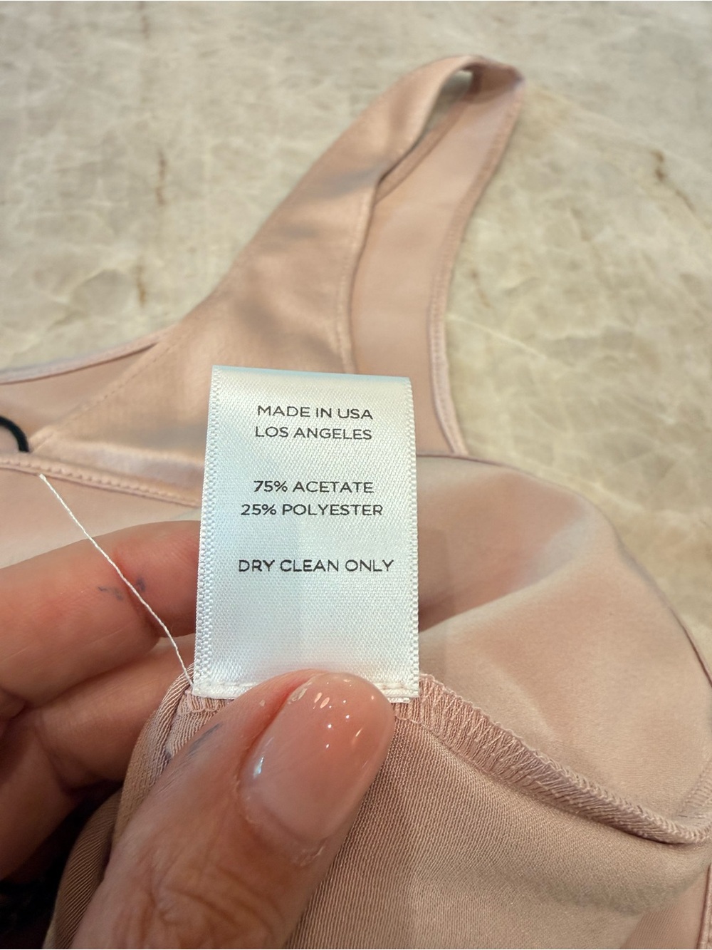 NWT Leset Barb Satin Scoop Neck Tank - Blush - XS - Picture 4 of 6